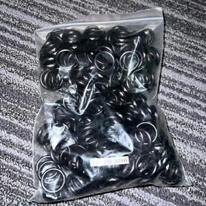 Black metallic plastic circles for jewelry, crafting and art projects
